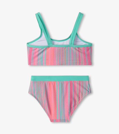 Hatley Girls Shimmer Stripe Bikini Set