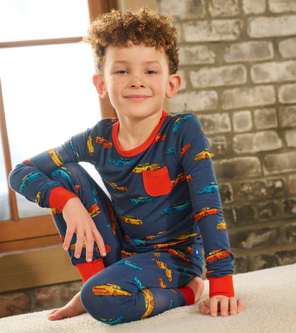 Hatley Boys Sport Cars Bamboo Pajama Set