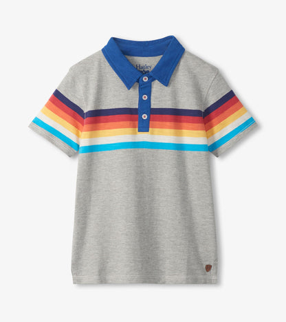 Hatley Boys 70's Stripes Polo T-Shirt
