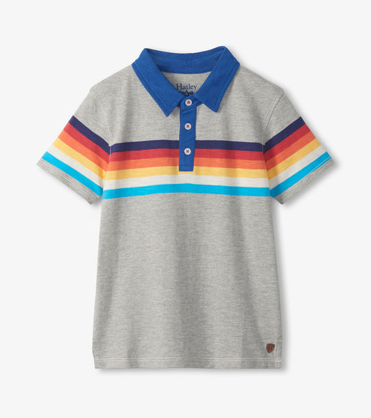 Hatley Boys 70's Stripes Polo T-Shirt