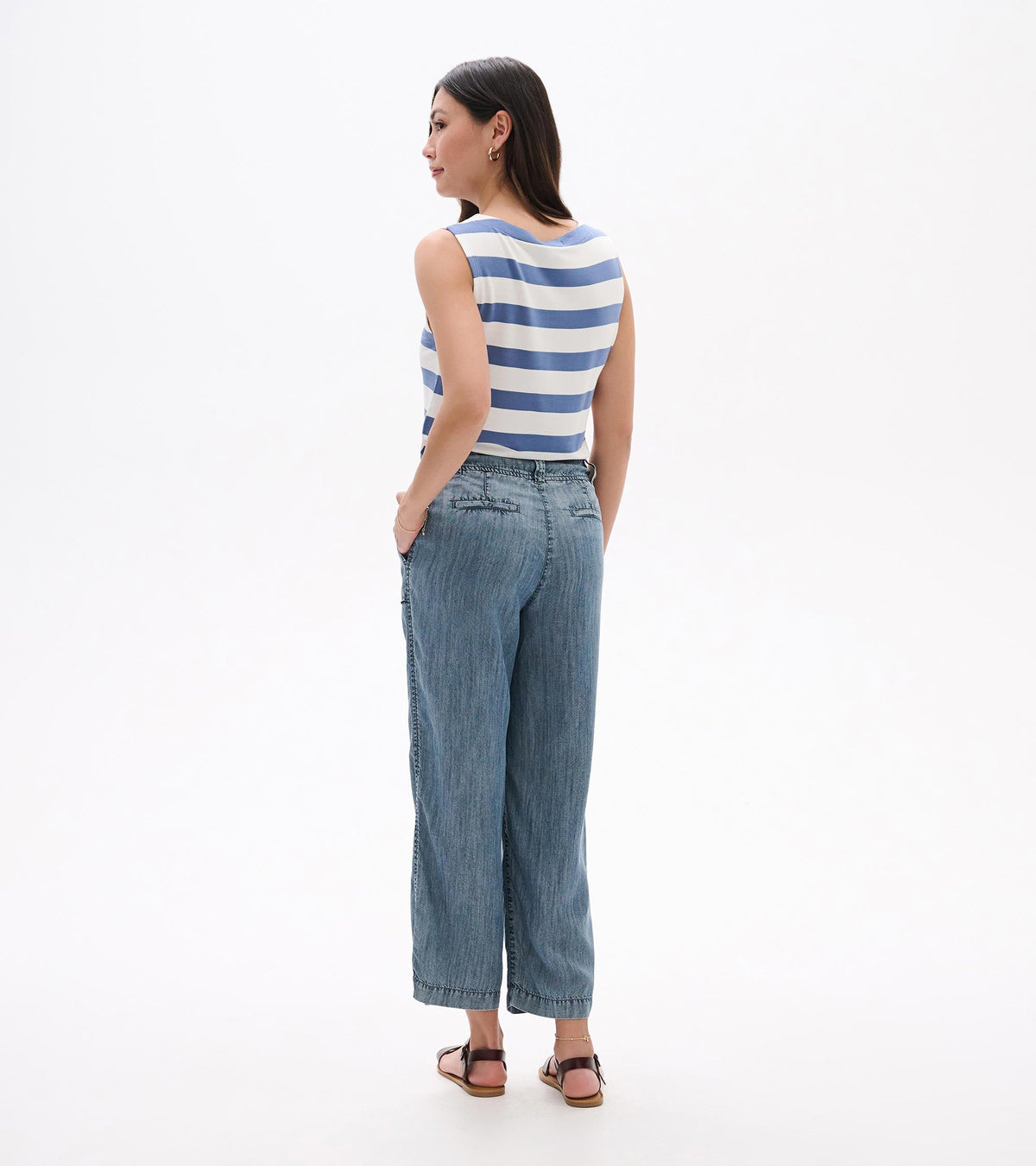 Hatley Sophie Wide Leg Pants - Blue Acid Rinse