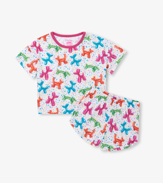 Hatley Girls Balloon Pets Short Sleep Set