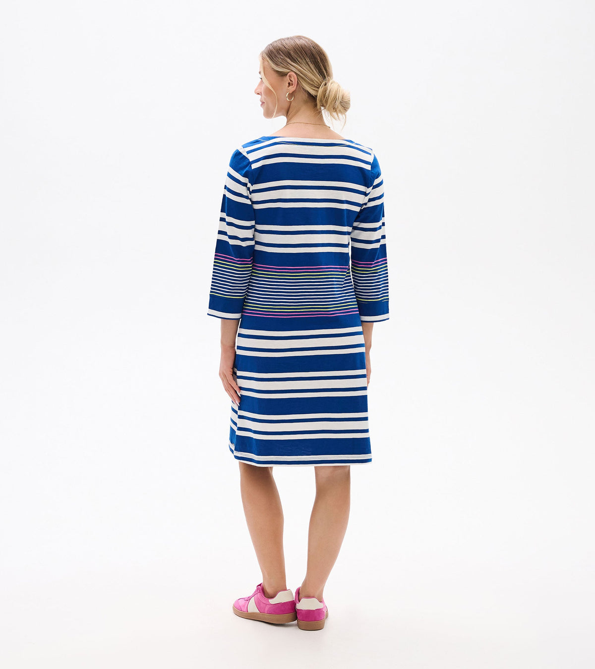 Hatley Lily Notch Neck Dress - Cheery Block Stripes