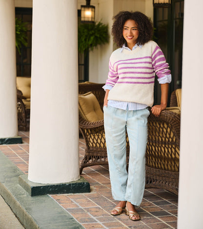 Hatley Straight Leg Pant - Soft Blue Wash