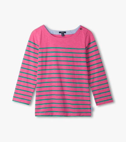 Hatley Button Breton - Watermelon Stripes
