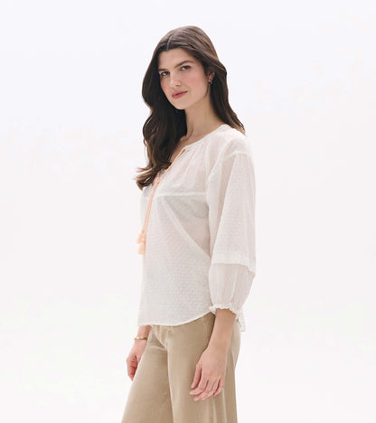 Hatley Naomi Blouse - Blush Swiss Dot