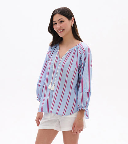 Hatley Naomi Blouse - Chambray Rainbow