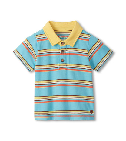 Hatley Baby & Toddler Boys Camp Stripe Peached Jersey Polo T-Shirt