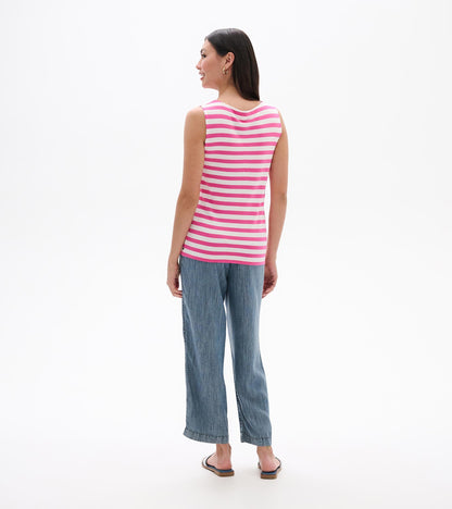 Hatley Everyday Tank - Carmine Rose Stripes