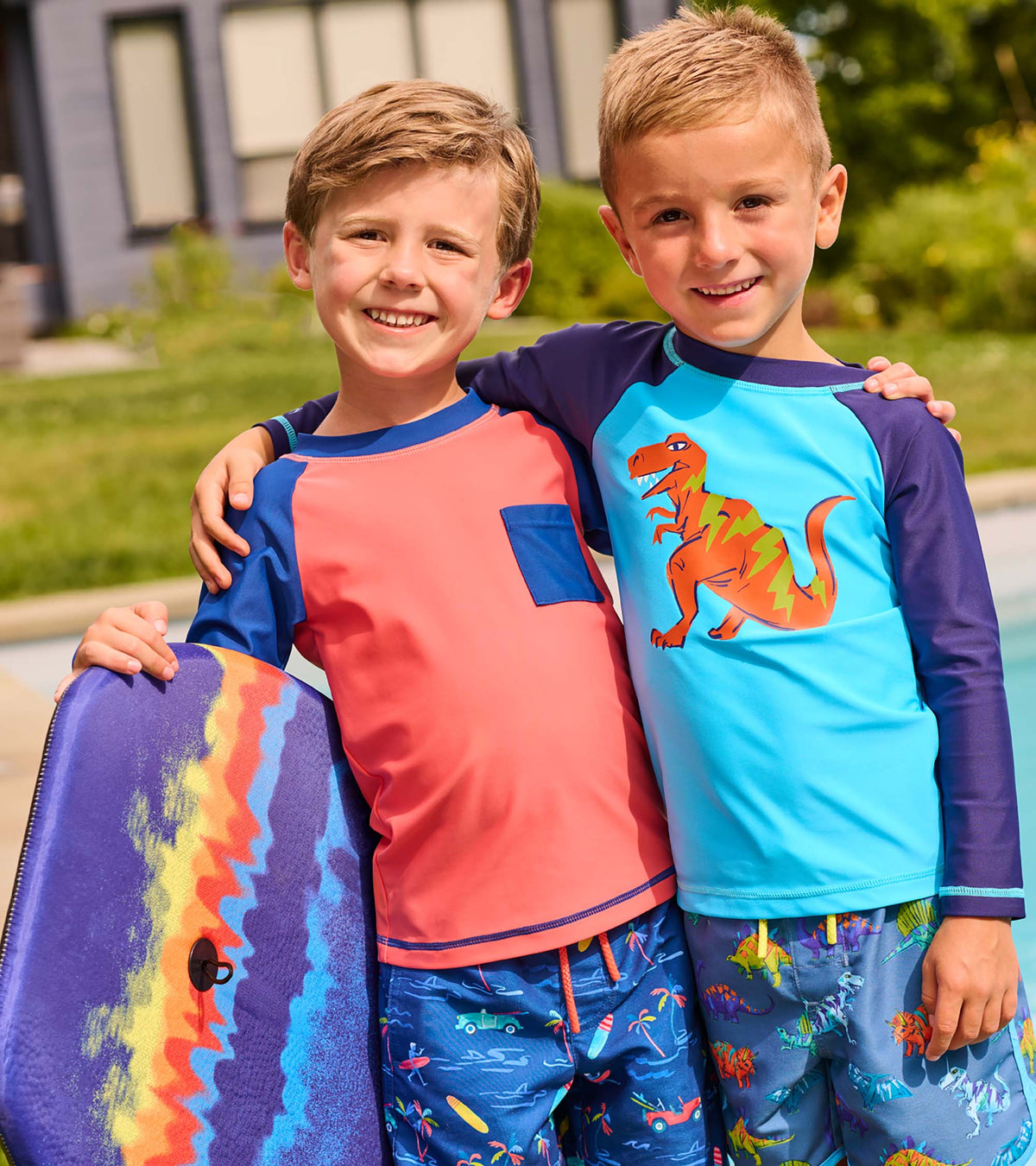 Hatley Boys Dino Graphic Long Sleeve Rashguard