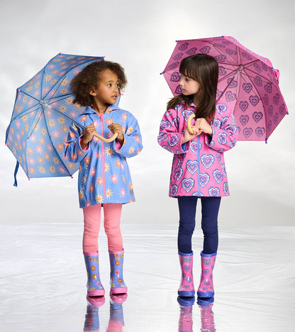 Hatley Girls Faded Suns Zip-Up Rain Jacket