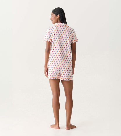 Hatley Women's Bunches of Hearts Short Pajama Set