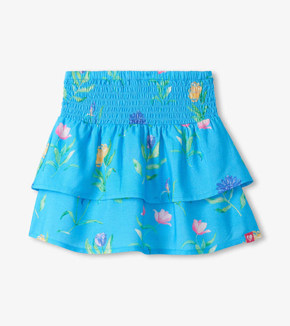 Hatley Girls Hyper Real Floral Smocked Waist Skirt
