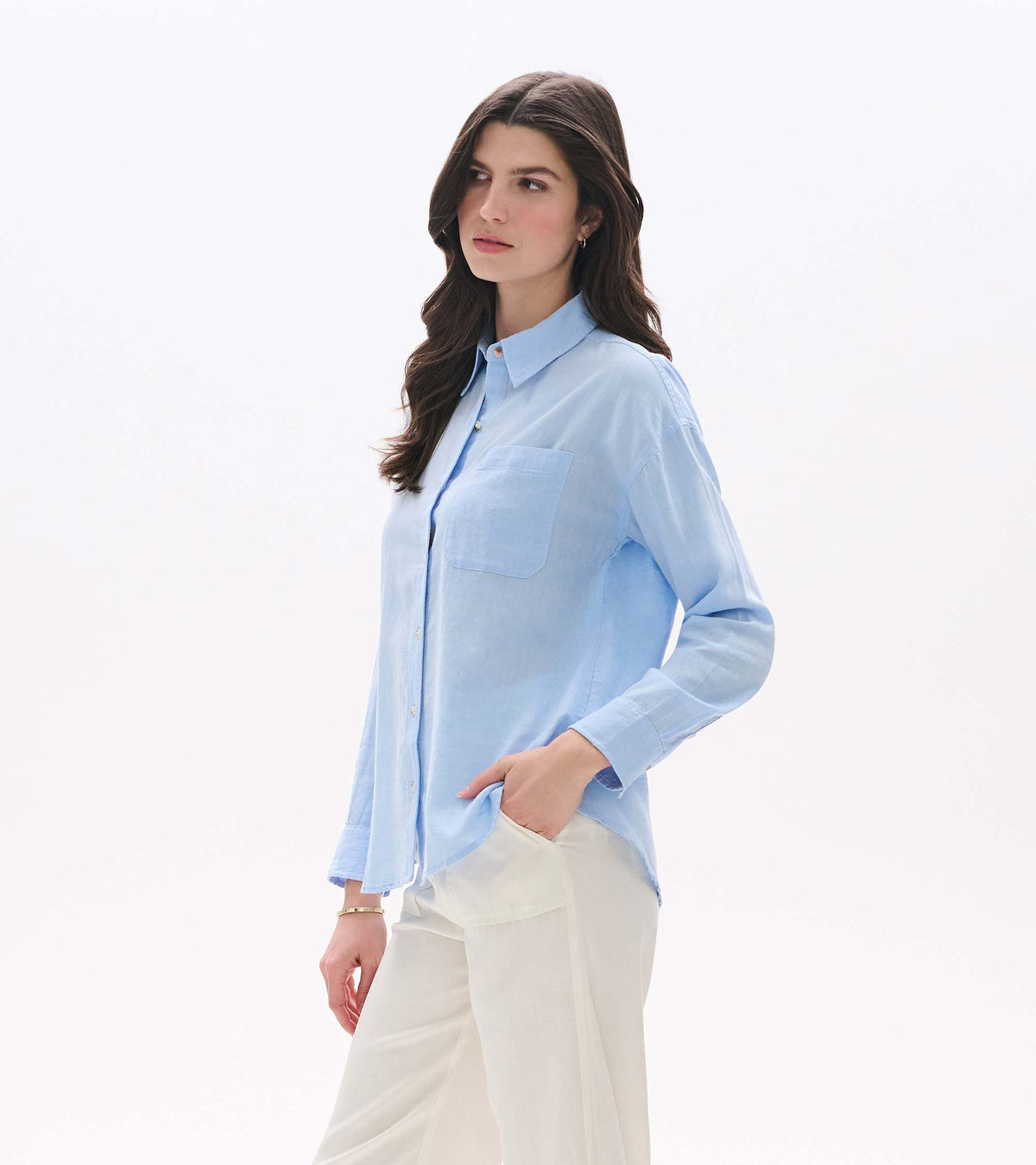 Hatley Relaxed Button Down - Light Blue Chambray