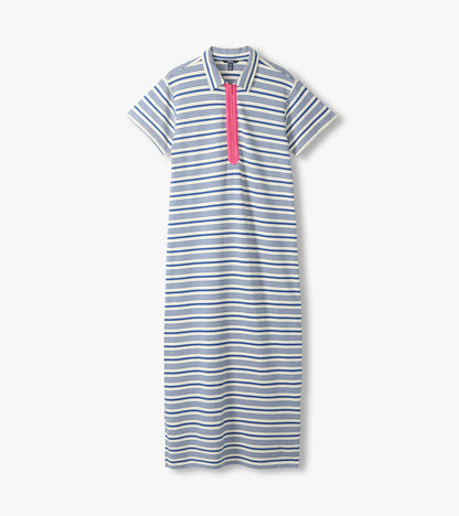 Hatley Contrast Zip Maxi Dress - Limoges Stripes