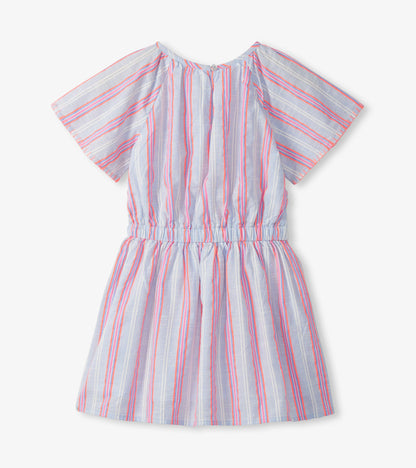 Hatley Girls Neon Chambray Stripes Woven Play Dress
