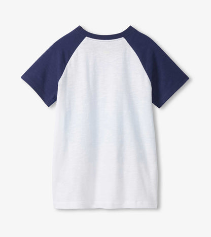 Hatley Boys Fin Stripes Raglan T-Shirt