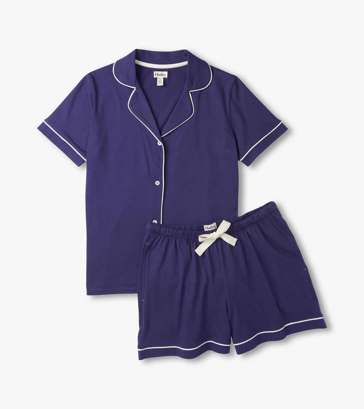Hatley Women's Classic Navy Short Pajama Set