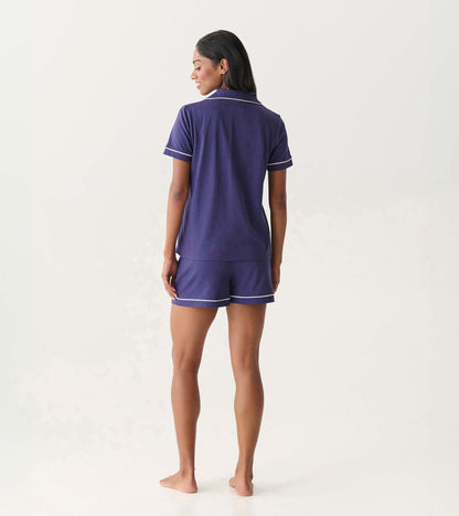 Hatley Women's Classic Navy Short Pajama Set
