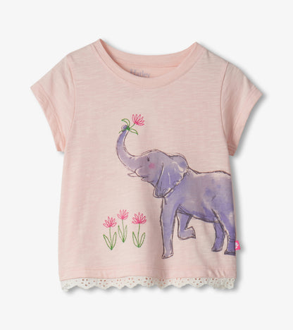 Hatley Baby & Toddler Girls Elephant T-Shirt & Short Set