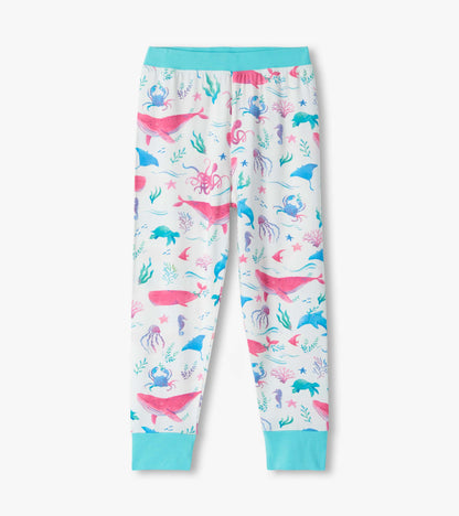 Hatley Girls Painted Sealife Bamboo Pajama Set
