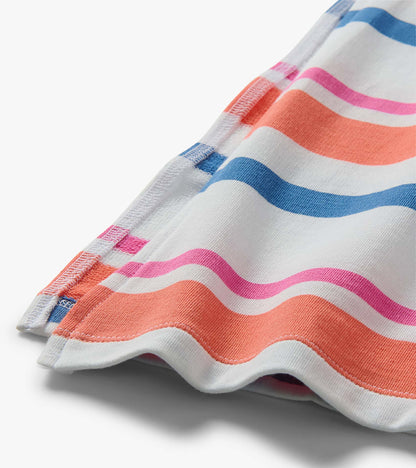 Hatley Pleated Sleeve Midi Dress - Offset Stripes