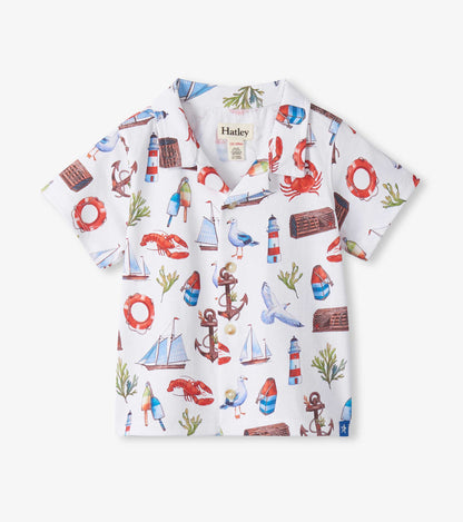 Hatley Baby & Toddler Boys Painted Seascape Jersey Button Down