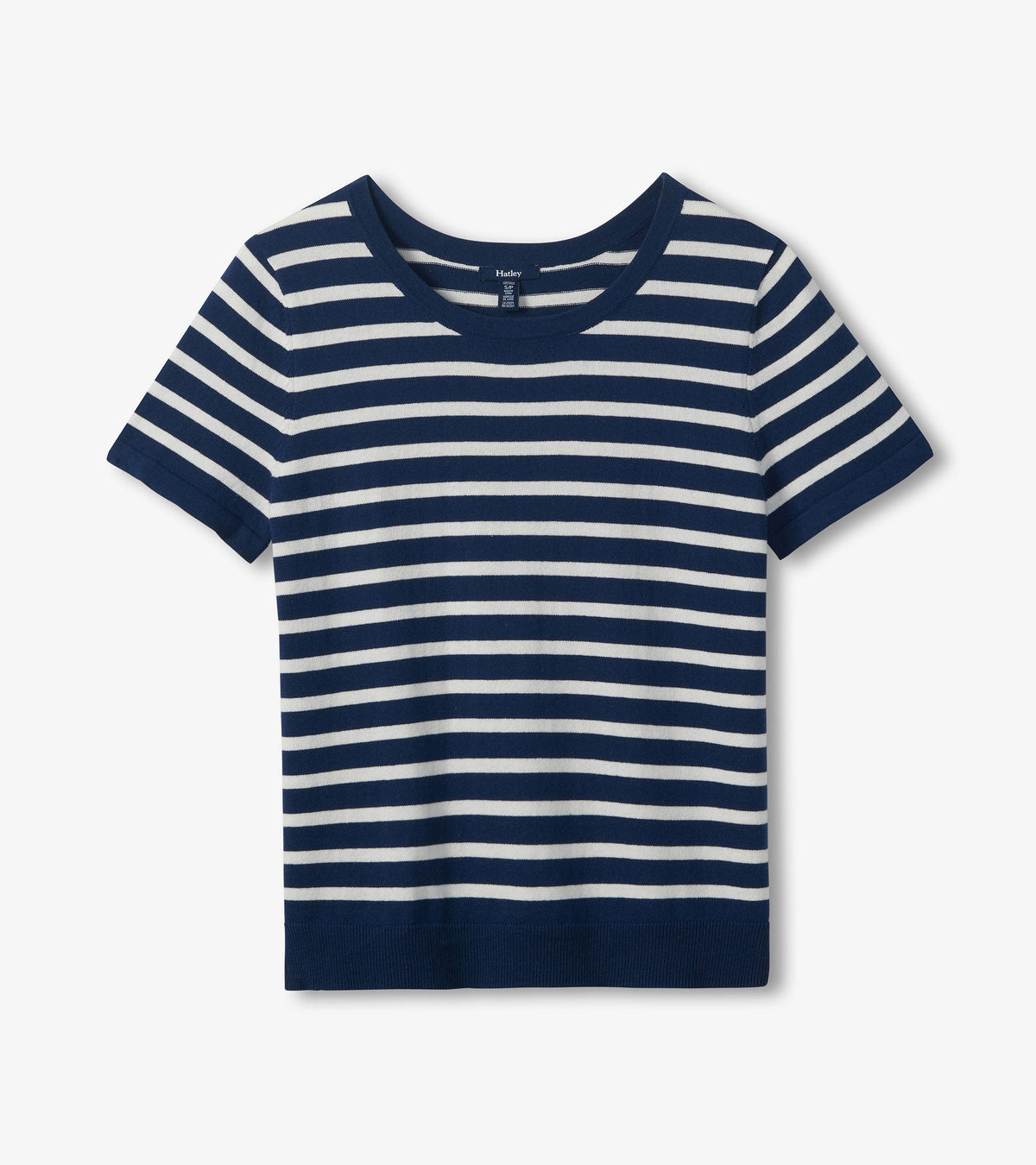 Hatley Simone Knit Tee - Navy & White Stripes