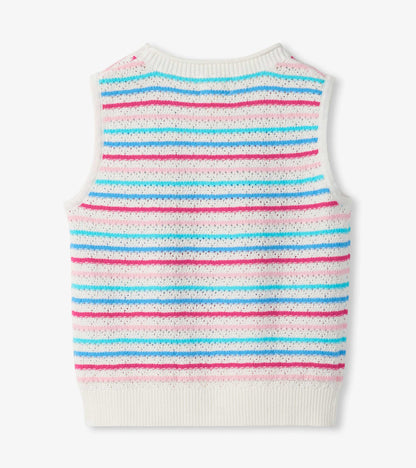 Hatley Girls Rainbow Berry Stripe Crochet Tank