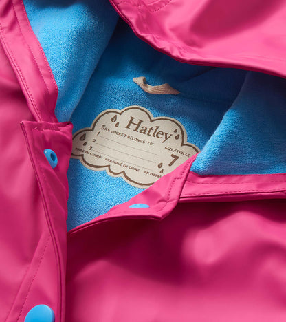 Hatley Girls Raspberry Rose Rain Jacket