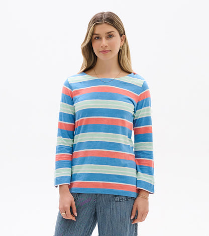 Hatley Button Breton - Azure Stripes