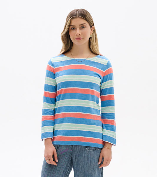 Hatley Button Breton - Azure Stripes