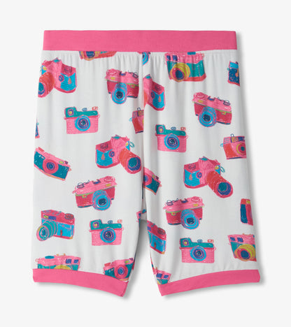 Hatley Girls Sketchy Cameras Bamboo Short Pajama Set