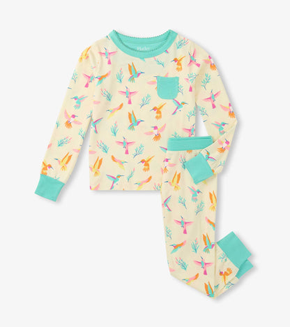 Hatley Girls Springtime Hummingbirds Bamboo Pajama Set