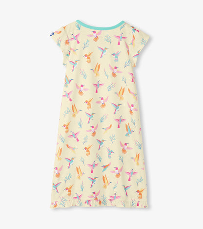 Hatley Girls Springtime Hummingbirds Ruffle Hem Nightdress