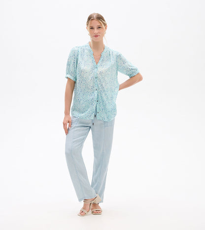 Hatley Ivy Blouse - Beach Glass Ikat