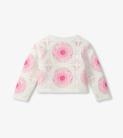 Hatley Baby & Toddler Girls Pink & Cream Flower Crochet Cardigan