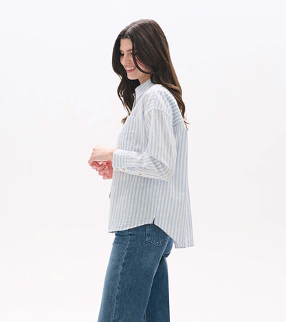 Hatley Relaxed Button Down - Cashmere Blue Stripes
