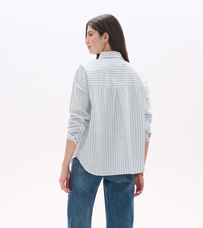 Hatley Relaxed Button Down - Cashmere Blue Stripes