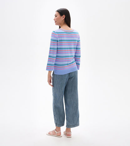 Hatley 3/4 Sleeve Knit Top - Summer Stripes