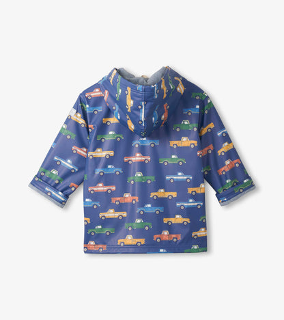 Hatley Boys Trucks Zip-Up Rain Jacket