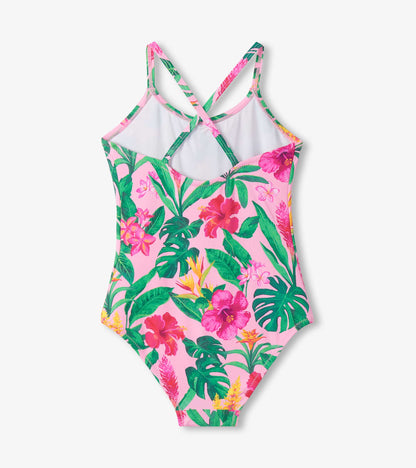 Hatley Girls Tropical Flowers One-Piece Swimsuit