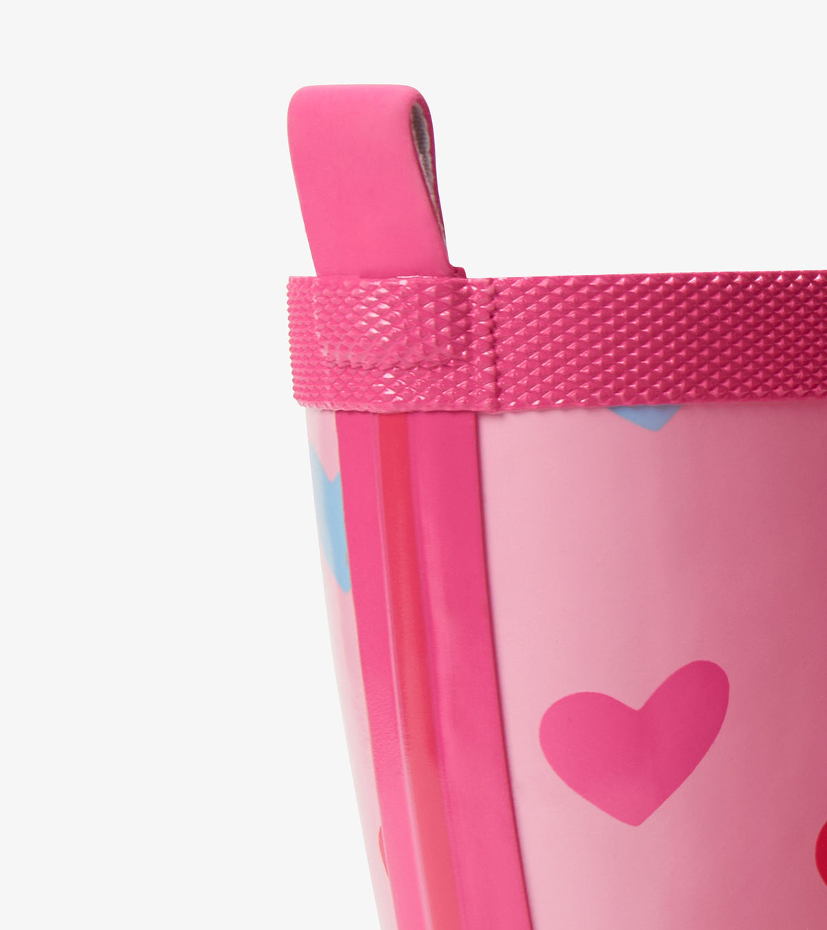 Hatley Girls Pink Hearts Shiny Rain Boot