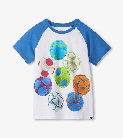 Hatley Boys Soccer Balls Raglan T-Shirt