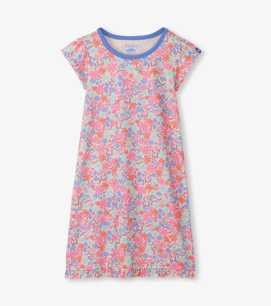 Hatley Girls Whimsical Flowers Ruffle Hem Nightdress