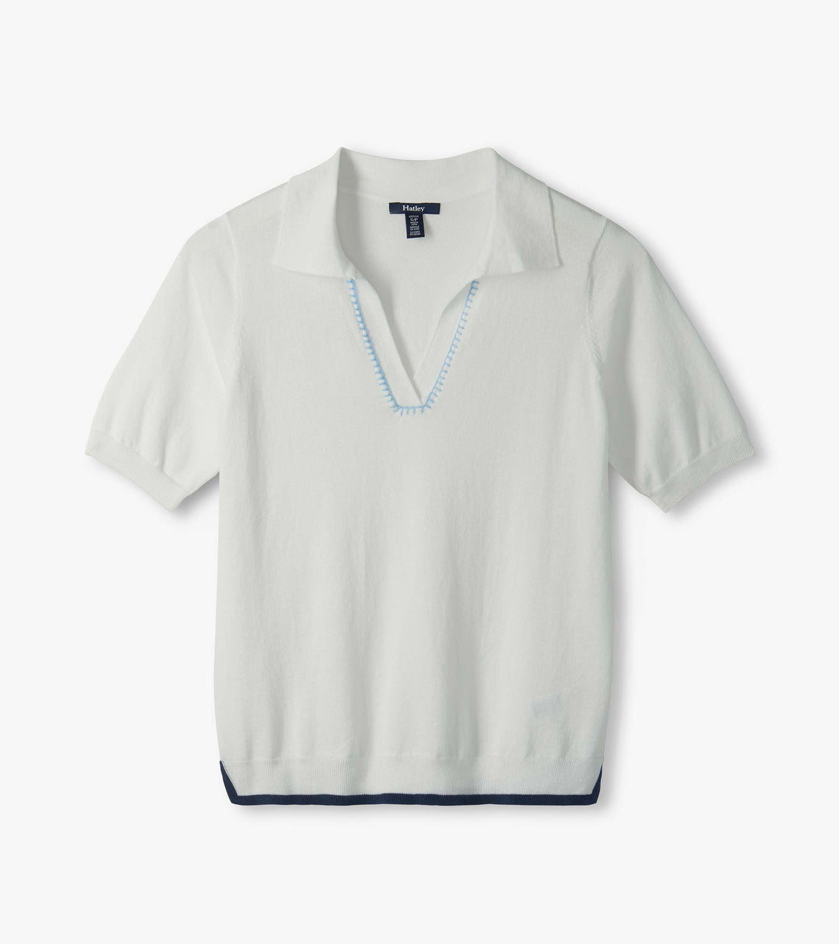 Hatley Johnny Collar Top - White