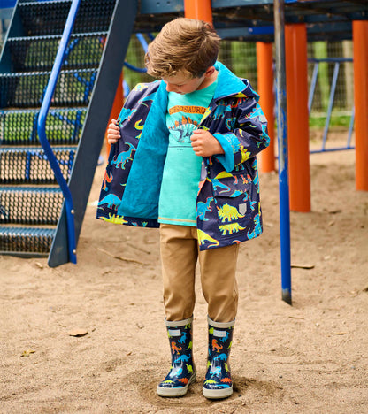 Hatley Boys Neon Dinos Rain Jacket